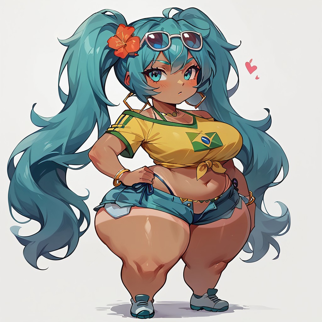 1girls ai_generated ass ass_bigger_than_head big_ass big_breasts big_butt blue_eyes blue_hair brax_(artist) brazil brazilian brazilian_female brazilian_miku hatsune_miku hips shortstack smaller_female stable_diffusion tagme tan-skinned_female tan_body tan_skin tanline tanned vocaloid wide_hips