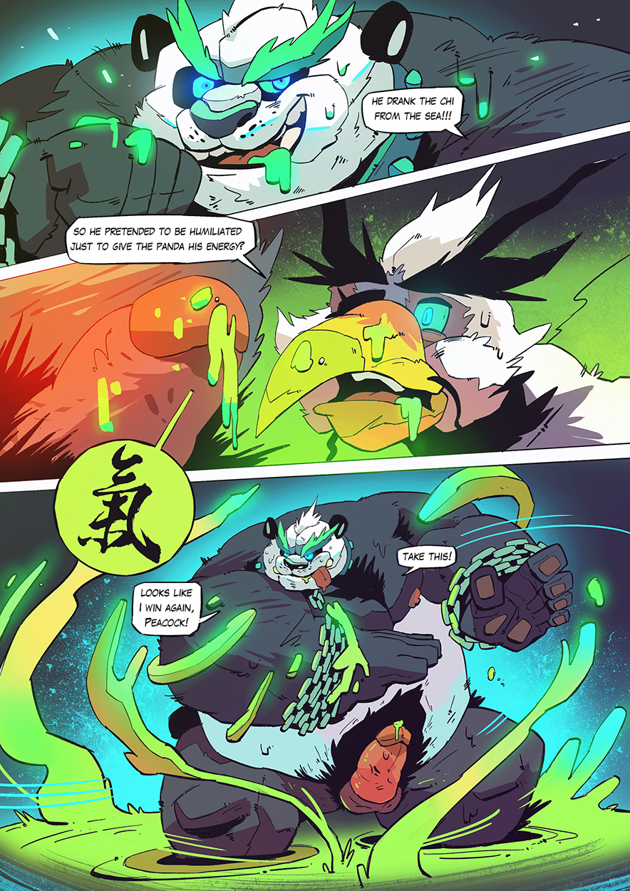 avian bird comic dreamworks english_text galgard galliform giant_panda hi_res kung_fu_panda lord_shen male male_only mammal peafowl penis phasianid po text ursid