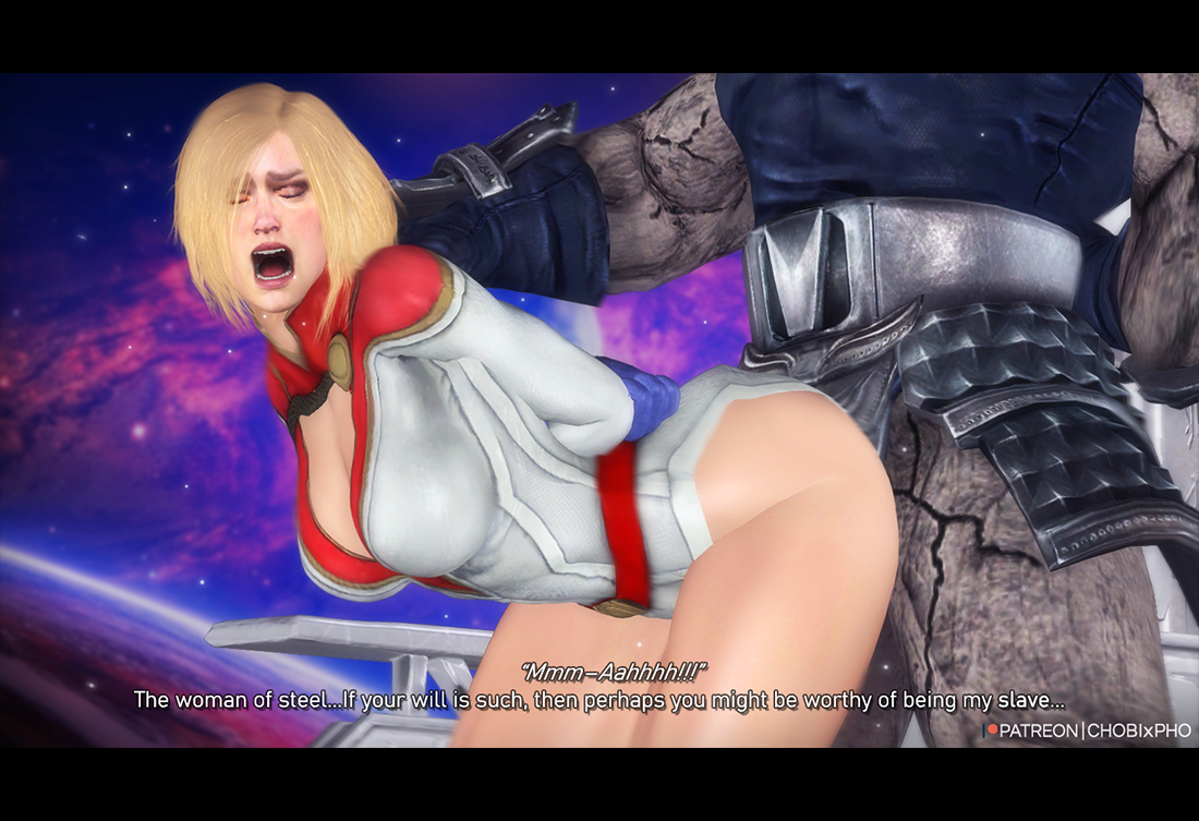 1boy, 1girls, 3d, arms behind back, bent over, blonde hair, captured, captured heroine, captured superheroine, chobixpho, clothed sex, darkseid, dc, dc comics, defeated, defeated heroine, defeated superheroine, domination, female, full lips, injustice 2, kara zor-l, karen starr, large breasts, larger male, leotard, light-skinned female, male, maledom, mature female, mature male, muscular male, power girl, power girl (injustice), rape, sex, sex from behind, sex slave, size difference, slave, smaller female, standing sex, superhero, superheroine, superheroinecomixxx, superman (series), vaginal penetration