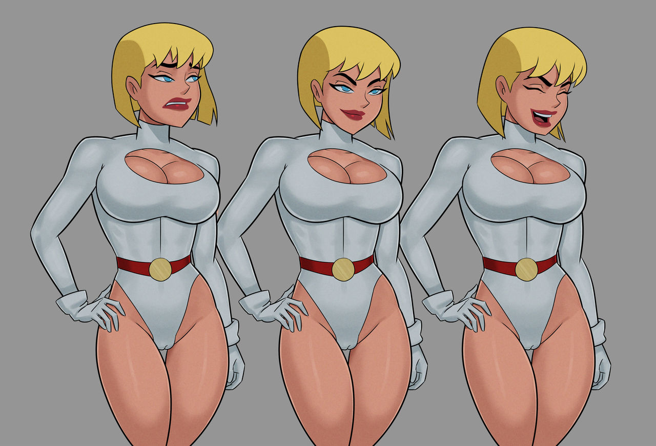 1girls, blonde hair, breasts, busty, cleavage, dc, dc comics, dcau, female, female only, fully clothed, galatea, justice league unlimited, lipstick, makeup, power girl (cosplay), revealing clothes, short hair, solo, sunsetriders7, superman (series), tagme, tight clothing
