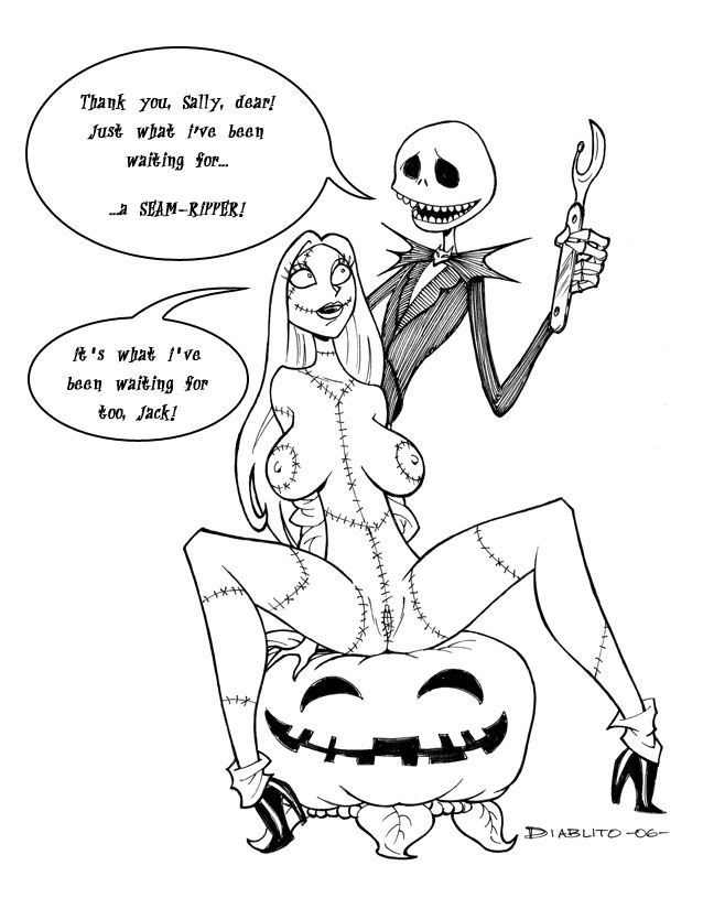 disney jack_skellington nightmare_before_christmas nipples sally_(the_nightmare_before_christmas) tagme