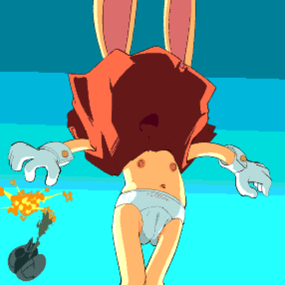 1girls animal animal_ears anthro artist_request ass_visible_through_thighs blue_background clothes_lift clothing cream_the_rabbit cub death_egg dress dress_lift explosion falling female flat_chest furry furry_female gloves long_ears mobian_(species) navel nipples orange_dress outdoors panties pixel_art rabbit rabbit_humanoid sega sky sleeveless sleeveless_dress solo sonic_(series) sonic_advance_2 stomach underwear upskirt white_gloves white_panties wind wind_lift young