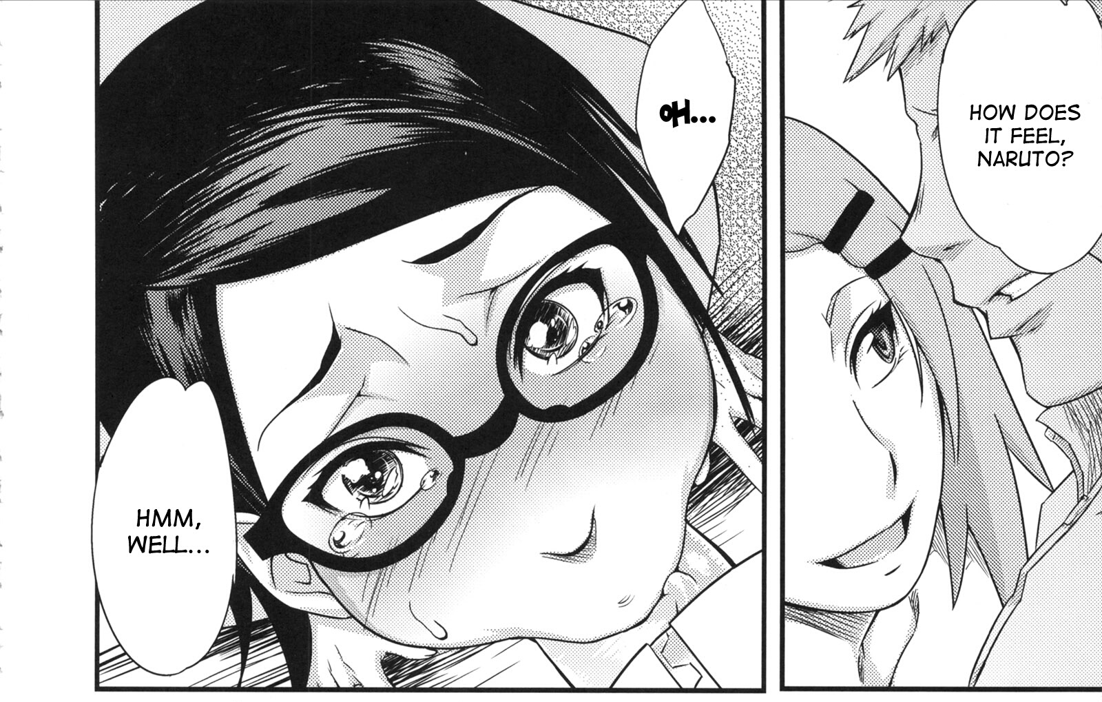 :>=, 1boy, 2girls, adult and teenager, age difference, ass, bad parenting, big ass, blowjob, blush, boruto: naruto next generations, breasts, cheating, cheating husband, cheating wife, comic, crying, cute, deepthroat, dirty talk, eye contact, female, glasses, looking at viewer, looking up, looking up at viewer, male, monochrome, mother and daughter, naruto, naruto (series), older male, older on younger, oral, parent and child, penis, penis in mouth, petite, pov, rape, sakura haruno, sarada uchiha, skinny, slim, sucking, sucking penis, sunahara wataru, tears, teenager, uzumaki naruto, veiny penis, young, younger female