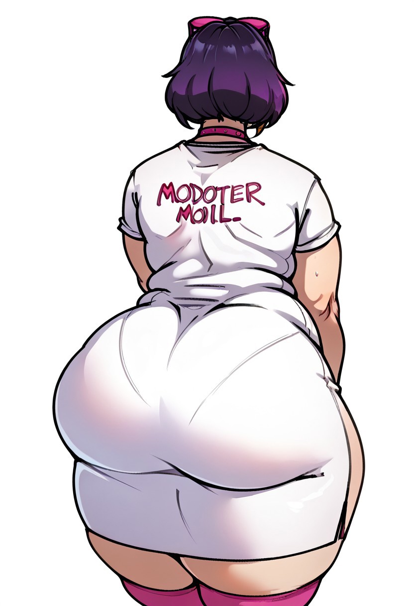 ai_generated ass_dough bbw bbw_mom bubble_butt caked_up cosplay dat_ass dumptruck_butt edit fat_ass hi_res huge massive_ass nurse_uniform plump_ass thick_ass thick_butt