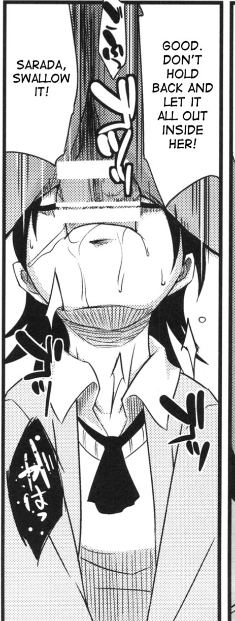 1boy, 1girls, age difference, alternate costume, balls, balls deep, blowjob, boruto: naruto next generations, cheating, cheating husband, clothed, clothed sex, cock worship, comic, cum, cum drinking, cum in mouth, cum inside, cum swallow, deepthroat, drinking cum, face fucking, fellatio, female, kneeling, kneeling oral position, male, manga, monochrome, naruto, naruto (series), older male, oral, oral sex, penile, penis, penis in mouth, sarada uchiha, speech bubble, sunahara wataru, swallowing cum, teacher and student, testicles, uzumaki naruto, young, younger female