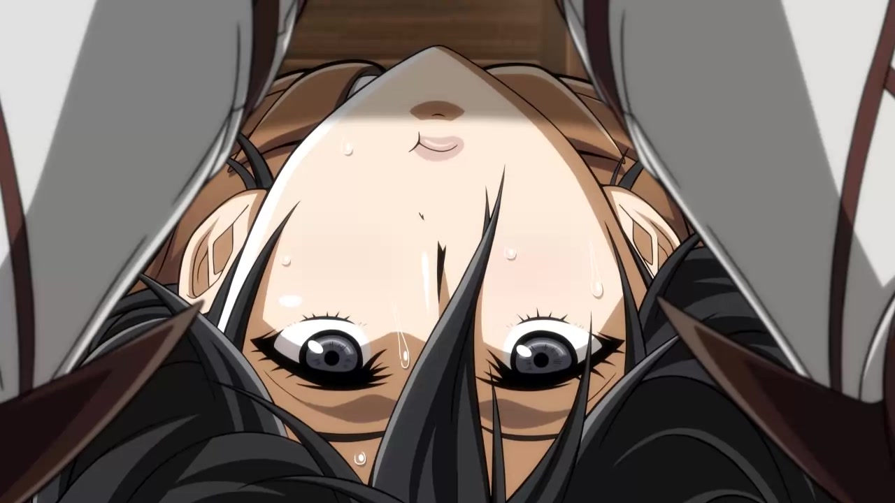 1girls, after deepthroat, after oral, asian, attack on titan, black eyes, black hair, female, fringe, jean kirstein, light skin, light-skinned female, lost rarities, medium hair, mikasa ackerman, oral, pale skin, pale-skinned female, petite, seductive eyes, seductive mouth, shingeki no kyojin, submissive female, tagme, takapiko, upside-down