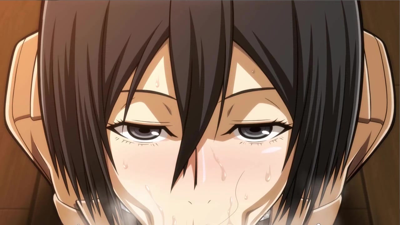 :>=, 1girls, asian, attack on titan, black eyes, black hair, deepthroat, deepthroat holder, deepthroat no hands, eye contact, fellatio, female, fringe, implied deepthroat, implied oral, jean kirstein, kneeling, light skin, light-skinned female, lost rarities, medium hair, mikasa ackerman, oral, pale skin, pale-skinned female, petite, pov, pubic hair in mouth, seductive eyes, seductive mouth, shingeki no kyojin, stray pubic hair, submissive female, sunken cheeks, sweat, takapiko, vacuum blowjob, vacuum fellatio, vacuum suck, vacuum-like fellatio