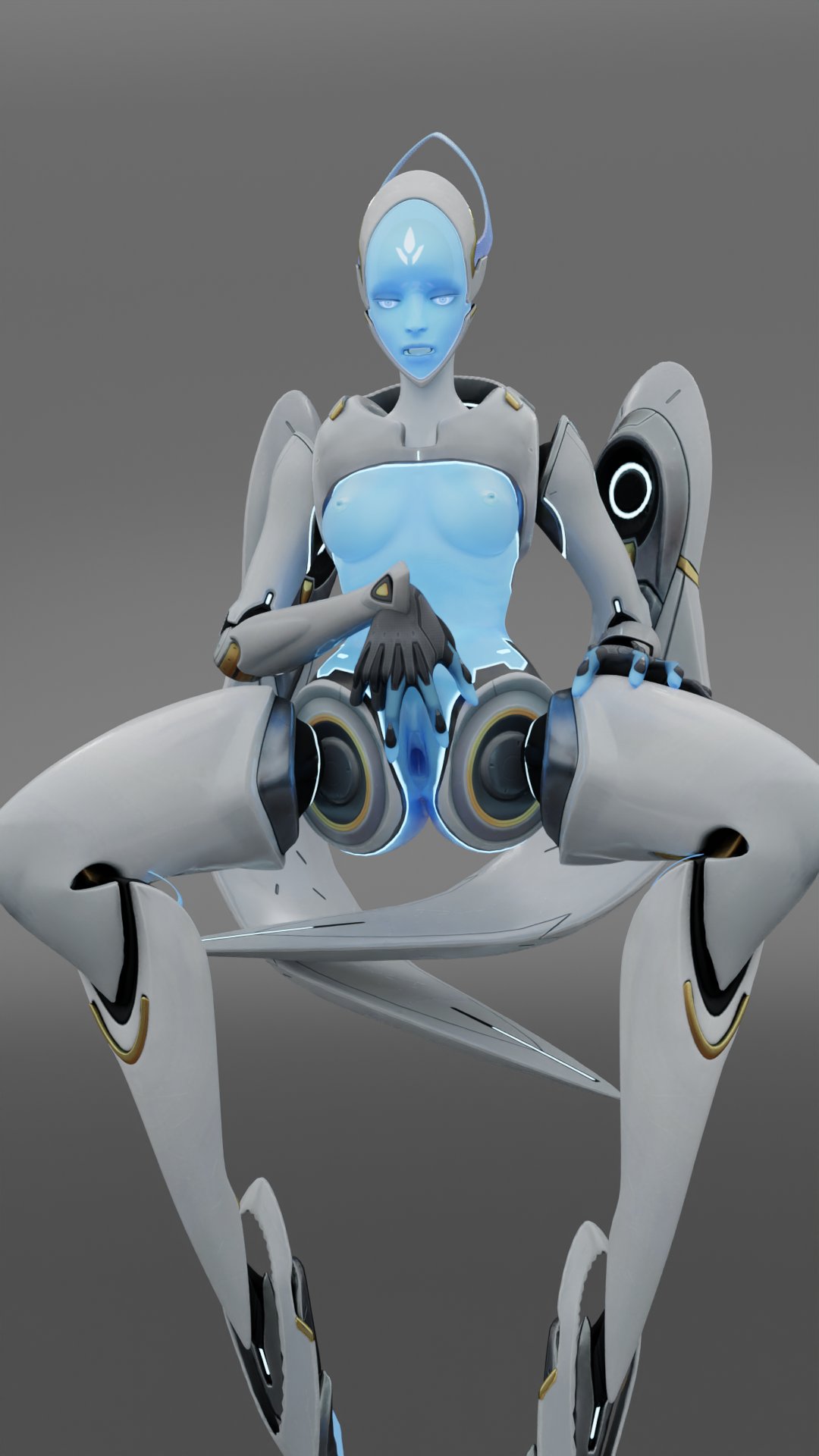 3d blender blizzard_entertainment echo_(overwatch) female female_only gynoid legs_apart masturbation omnic overwatch pussy robot robot_girl small_breasts spread_legs spread_pussy vagina