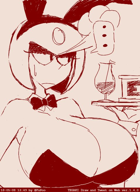1girls, big breasts, breasts, bunnysuit, clothed, female, fupoo, mega man, mega man (classic), robot, robot girl, solo, splash woman