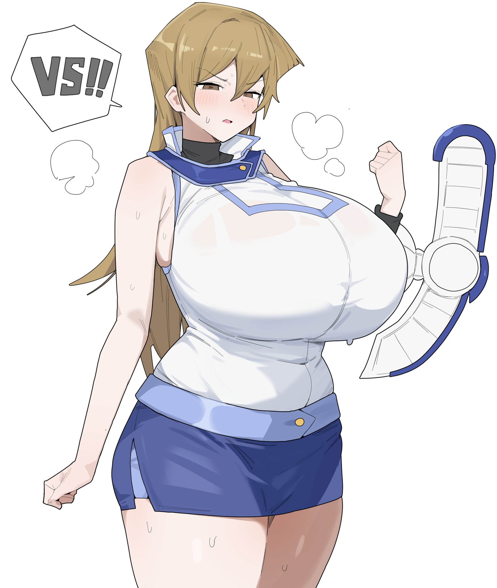 alexis rhodes, big breasts, citizen k, citizen k (pngj5475), female, female only, hot breath, imminent rape, kaka3184781, sweaty, tiny skirt, yu-gi-oh!