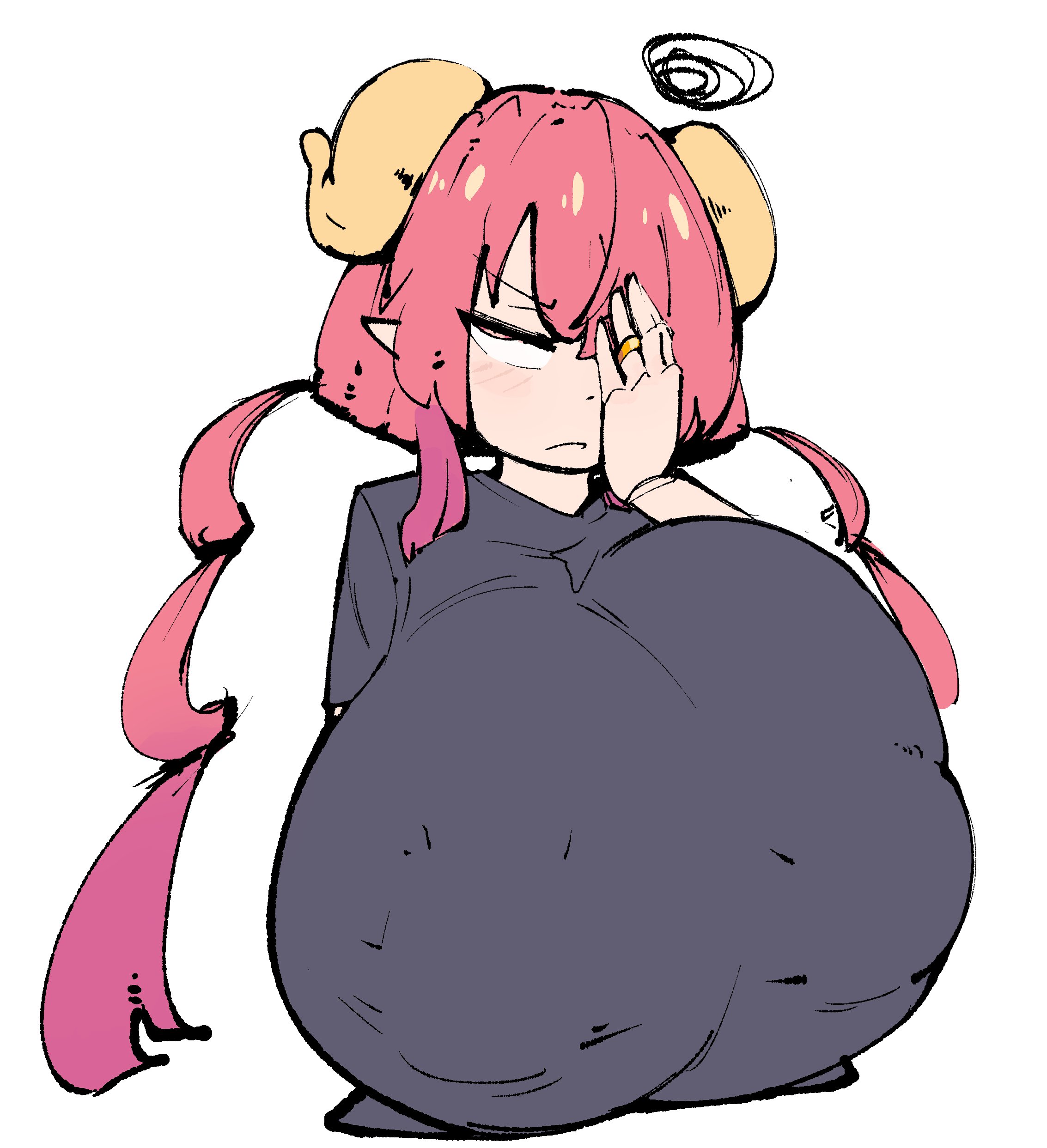 female, female only, gigantic breasts, huge breasts, ilulu (dragon maid), josebonn, married, married female, miss kobayashi's dragon maid