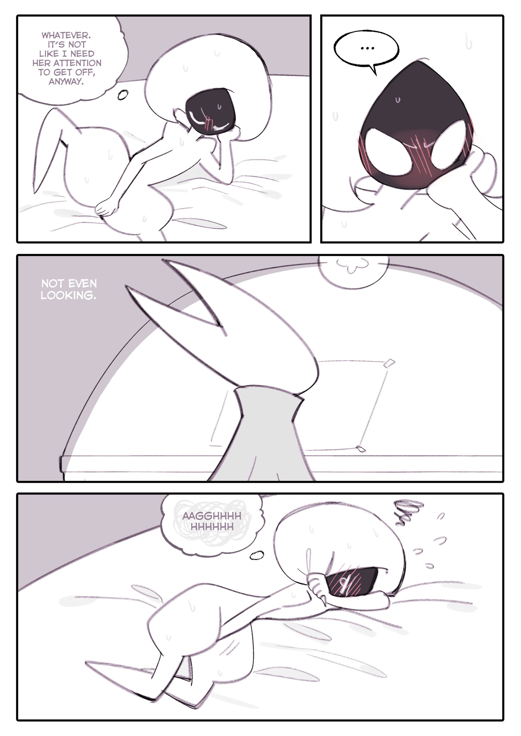 2girls, abafterdark, blush, blush lines, dialogue, fingering self, hollow knight, hollow knight (franchise), hollow knight: silksong, hornet (hollow knight), lace (hollow knight: silksong), lace (hollow knight), lesbian sex, masturbating, masturbation, sweat, sweating, team cherry, yuri