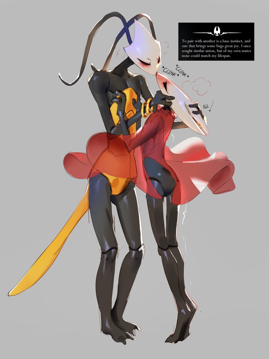 2 horns, 2girls, alternate body type, alternate breast size, arthropod, artist name, austinarts4, big ass, big breasts, big butt, black body, black skin, bondage, breasts, bubble ass, bubble butt, bug, bug girl, female, female only, hollow knight, hollow knight: silksong, hornet (hollow knight), kissing, large ass, large breasts, large butt, shakra (hollow knight), silksong, team cherry, tied up, transparent clothing, wlw, yuri