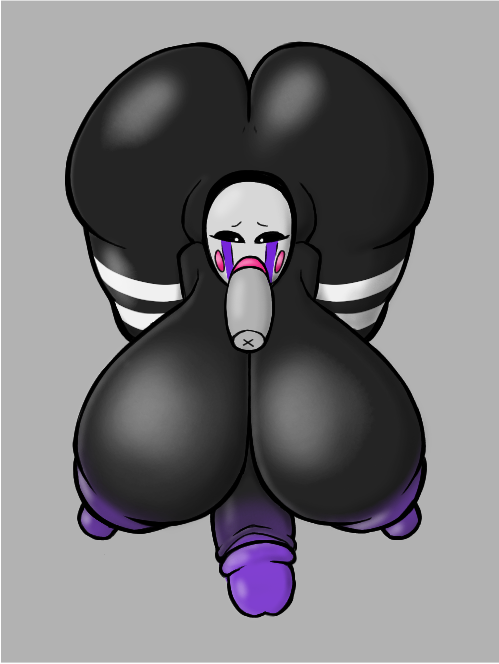 1futa, areola, areolae, ass, black body, blowjob, breasts, disembodied penis, fellatio, five nights at freddy's, five nights at freddy's 2, futa focus, futanari, futanari penetrated, grey background, huge ass, huge breasts, huge cock, hung bottom, hung futa, hyper, hyper breasts, hyper penis, male, male on futa, marionette (fnaf), nipples, puppet (fnaf), sultryscribz, tagme