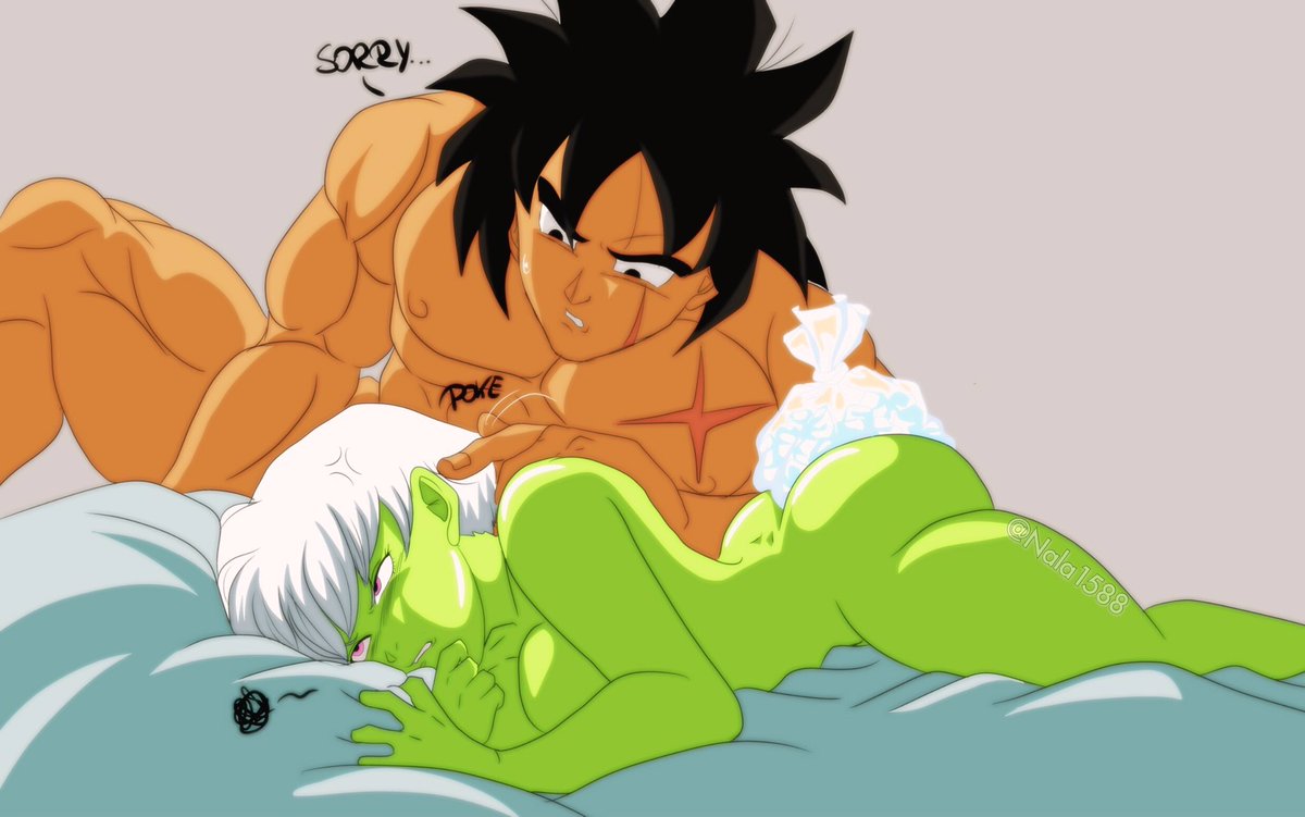 1boy 1girls after_sex alien alien_girl artist_request ass bed big_breasts black_hair breasts broly cheelai cleavage curvy dark_hair dialogue dragon_ball dragon_ball_super female green_skin grey_background half-closed_eyes humanoid humor ice ice_bag interspecies larger_male long_hair motion_lines muscular muscular_male naked nala1588 nude nude_female nude_male pink_eyes poking scar scars short_hair size_difference smaller_female source_request text thick_thighs watermark white_hair wide_hips