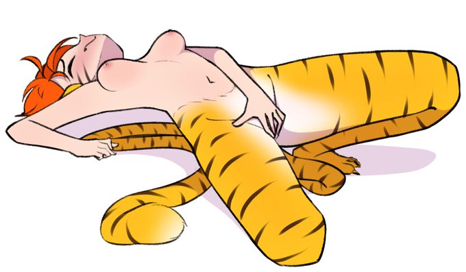 breath_of_fire breath_of_fire_ii capcom cat_ears cat_tail catgirl closed_eyes feline female_only fingering fingering_self furrgroup katt katt_(breath_of_fire) masturbation nude nude_female on_back orange_hair small_breasts solo tiger tiger_stripes wincing