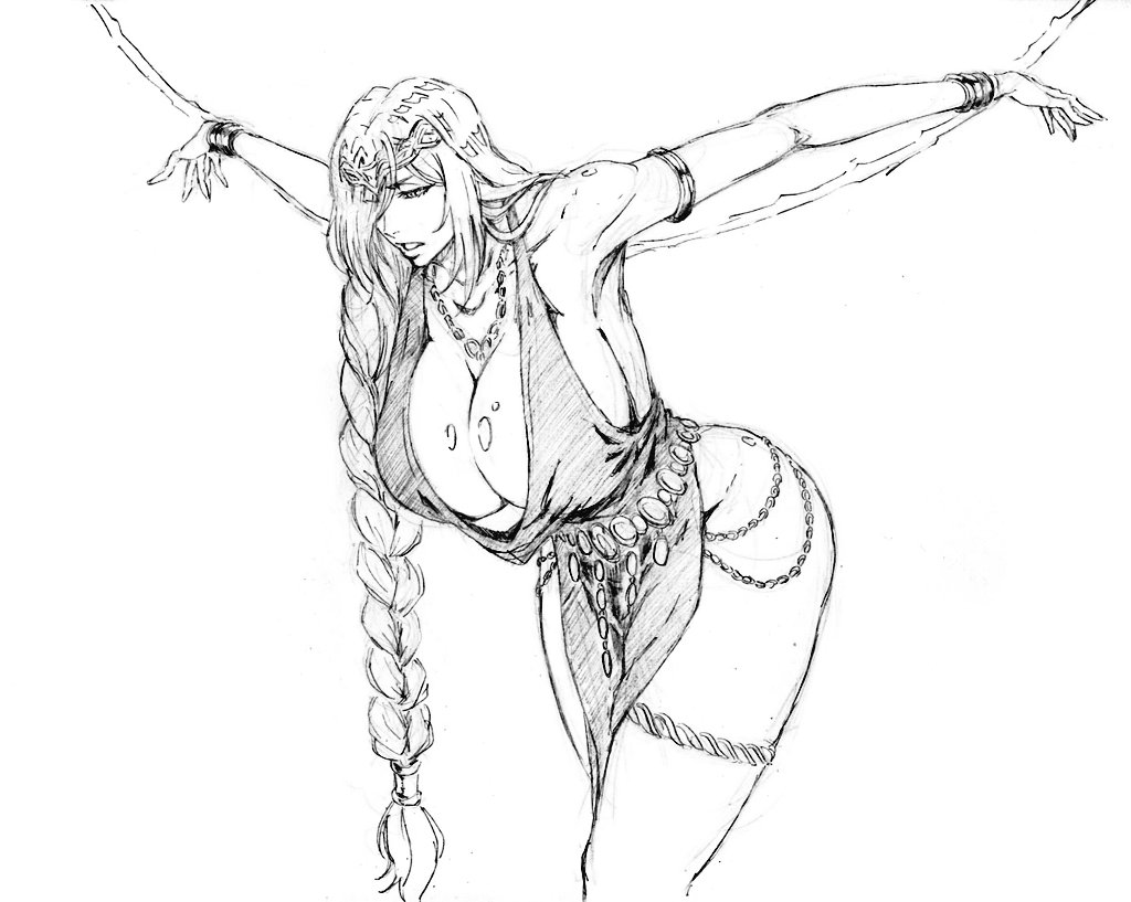 1girls, alternate hairstyle, armlet, armpits, ass, bandai namco, bending forward, bending over, big ass, big breasts, bracelet, braid, braided hair, breasts, breasts bigger than head, circlet, cleavage, clothing, crown, elden ring, female, female only, fromsoftware, glistening, goddess, hair over one eye, huge breasts, jewelry, light-skinned female, mature, mature female, milf, necklace, queen marika the eternal, rakusakugk, solo, solo female, thick thighs, thighlet, thighs