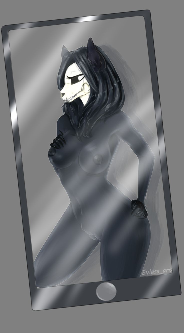 1girls, 5 fingers, anthro, areolae, armpits, ass, belly, big ass, big breasts, black fur, black hair, black sclera, bone, breasts, claws, eye contact, eyelashes, female, female only, furry, grey background, grin, half-closed eyes, hand on chest, large breasts, looking at viewer, mal0, malo, monster, monster girl, navel, nipples, nude, phone, pose, pubic hair, pussy, scp foundation, scp-1471, scp-1471-a, skull, smile, solo, source request, standing, teeth, text, thick thighs, thigh gap, watermark, white eyes, wide hips