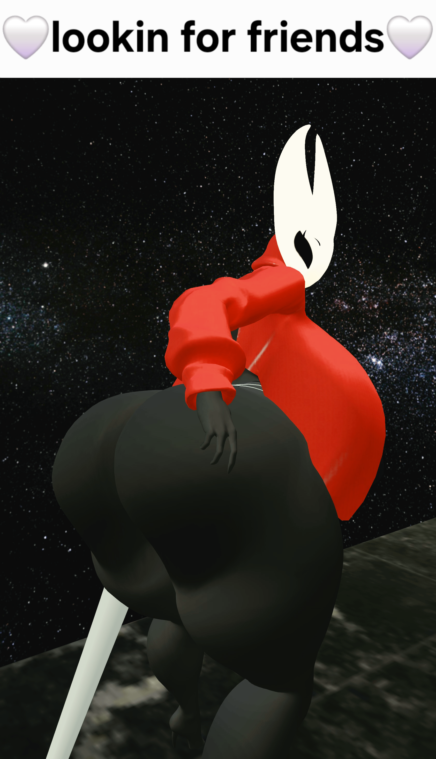 3d model, bug, caption, hornet (hollow knight), huge ass, huge breasts, pose, posing, silksong, space, spider, team cherry, unity (engine), vrchat, vrchat avatar, vrchat model