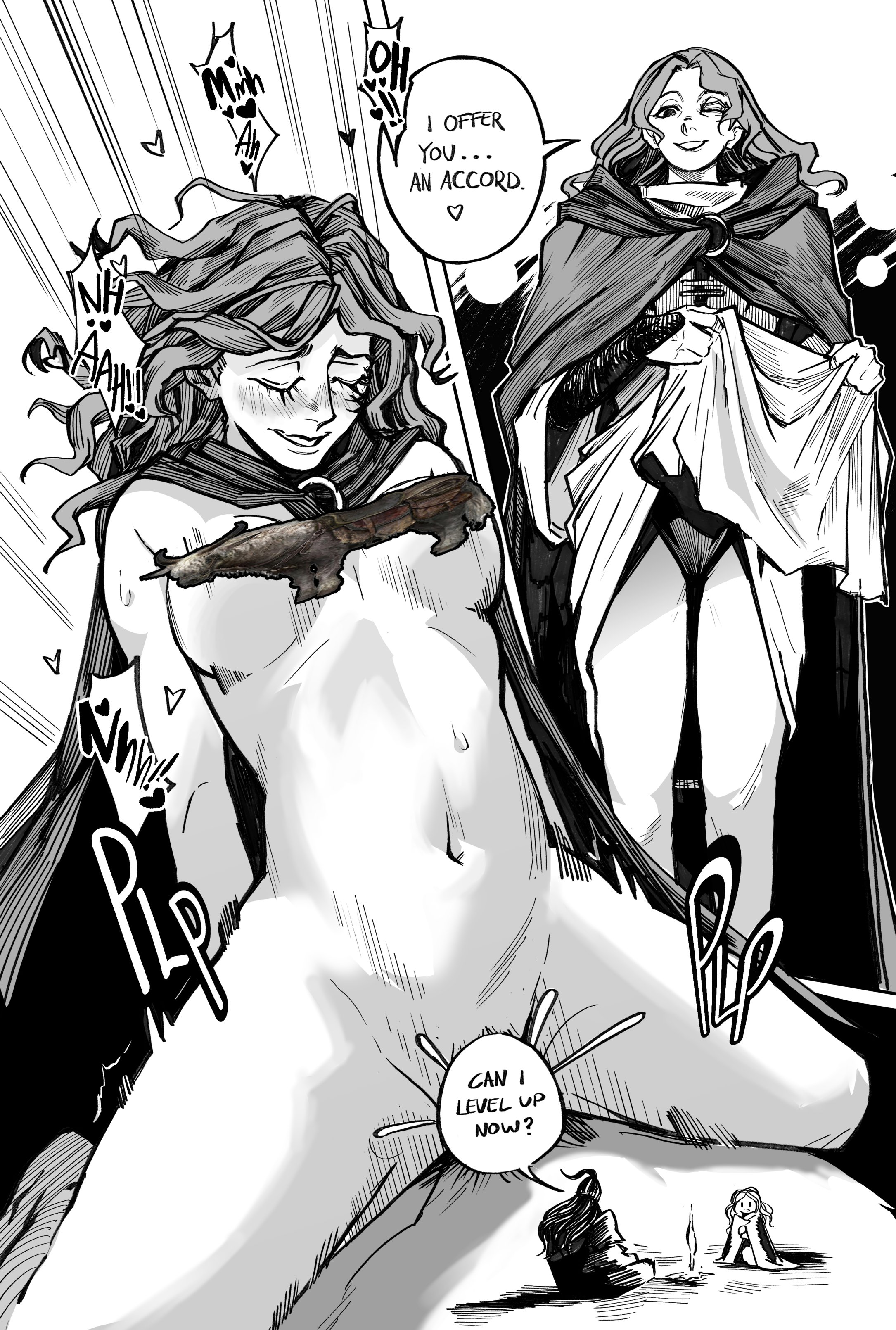 1boy, 1girls, artist request, belly, belly button, censored, censored nipples, censored pussy, elden ring, female, female on top, female penetrated, fromsoftware, male, male penetrating, melina (elden ring), penetration, riding, sex, tarnished, tummy