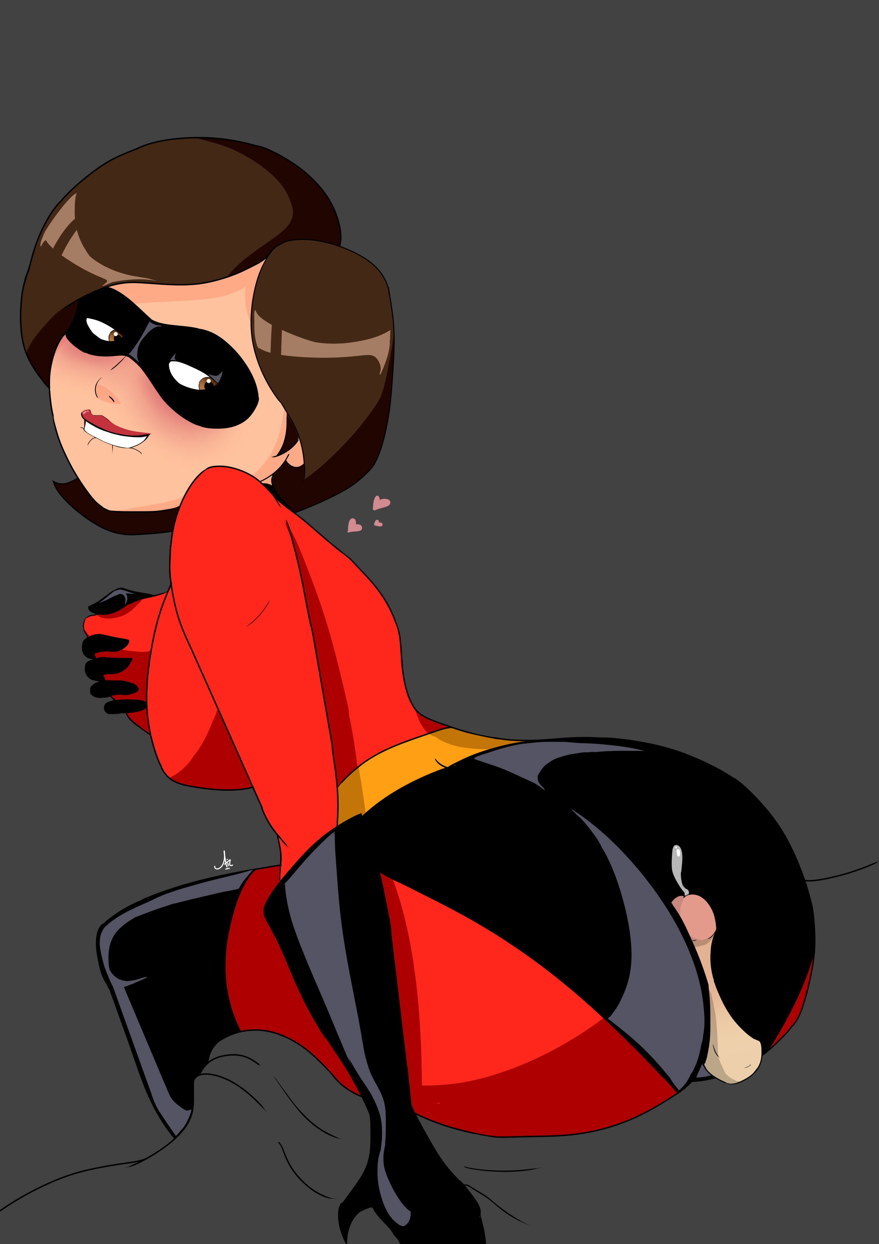 2019, airthos, ass, assjob, big ass, big butt, buttjob, disney, elastigirl, female, helen parr, huge ass, male, penis, pixar, simple background, smooth skin, superheroine, the incredibles
