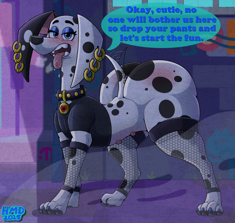 101_dalmatian_street 101_dalmatians 1girls 2025 all_fours artist_signature ass ass_blush belly_nipples big_ass big_butt black_body black_fur black_spots blue_eyes blush blushing_ass blushing_at_viewer breath_cloud busty busty_female busty_feral canid canine canis claws clothed clothed_female clothed_feral clothes clothing collar complex_background dalmatian delilah_(101_dalmatians) dialogue digital_drawing_(artwork) digital_media_(artwork) disney dog_collar domestic_canine domestic_dog ear_piercings earrings english_dialogue english_text eyelashes eyeshadow fangs fat_ass fat_butt female female_canine female_dog female_feral female_focus female_only female_solo feral feral_female feral_focus feral_only fishnet_legwear hi_res high_resolution highres hmdkoba hot_breath huge_ass huge_butt large_ass large_butt legwear long_ears looking_at_viewer mammal milf multi_nipple nipples open_mouth open_smile painted_claws pawpads paws piercings raised_tail saliva saliva_on_tongue saliva_string shaded shading smile smiling smiling_at_viewer solo solo_female solo_feral solo_focus spots stockings stomach_nipples tail tail_piercing tail_raised tail_wag tail_wagging tailwag talking_to_viewer text thicc thicc_ass thicc_thighs thick_ass thick_butt thick_thighs thighs toe_claws toes tongue tongue_out tongue_piercing wagging_tail white_body white_fur white_spots zoophilia