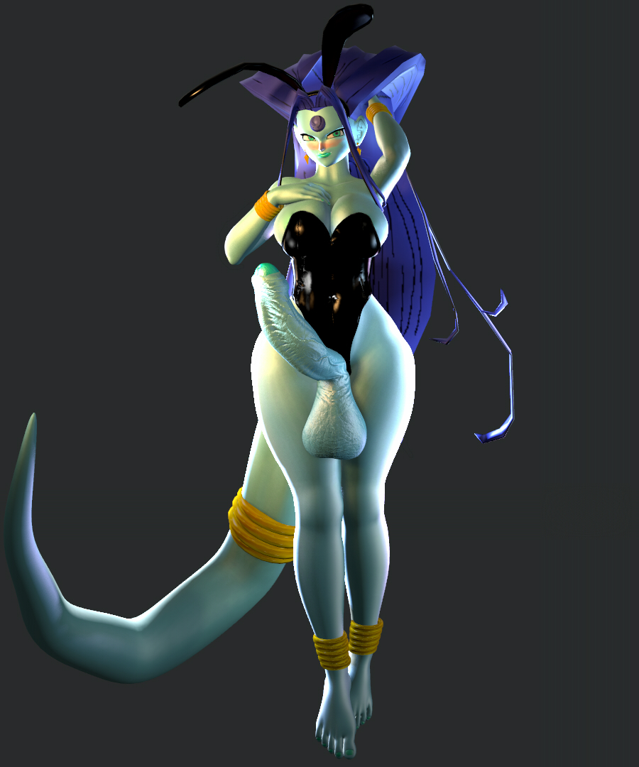 1futa 3d big_balls big_breasts big_penis blue_hair blue_skin breasts bunnygirl_outfit canastus dragon_ball dragon_ball_gt dragon_girl evil_dragon futanari_only liu_xing_long long_hair oceanus_shenron oceanus_shenron_(princess_oto) pinup shadow_dragon solo source_filmmaker tail thighs wide_hips