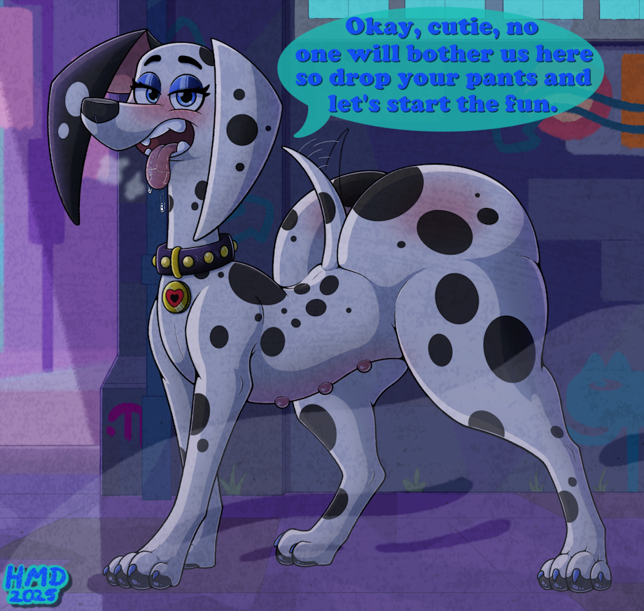 101_dalmatian_street 101_dalmatians 1girls 2025 all_fours artist_signature ass ass_blush belly_nipples big_ass big_butt black_body black_fur black_spots blue_eyes blush blushing_ass blushing_at_viewer breath_cloud busty busty_female busty_feral canid canine canis claws collar complex_background dalmatian delilah_(101_dalmatians) dialogue digital_drawing_(artwork) digital_media_(artwork) disney dog_collar domestic_canine domestic_dog english_dialogue english_text eyelashes eyeshadow fangs fat_ass fat_butt female female_canine female_dog female_feral female_focus female_only female_solo feral feral_female feral_focus feral_only hi_res high_resolution highres hmdkoba hot_breath huge_ass huge_butt large_ass large_butt long_ears looking_at_viewer mammal milf multi_nipple nipples open_mouth open_smile painted_claws pawpads paws raised_tail saliva saliva_on_tongue saliva_string shaded shading smile smiling smiling_at_viewer solo solo_female solo_feral solo_focus spots stomach_nipples tail tail_raised tail_wag tail_wagging tailwag talking_to_viewer text thicc thicc_ass thicc_thighs thick_ass thick_butt thick_thighs thighs toe_claws toes tongue tongue_out wagging_tail white_body white_fur white_spots zoophilia