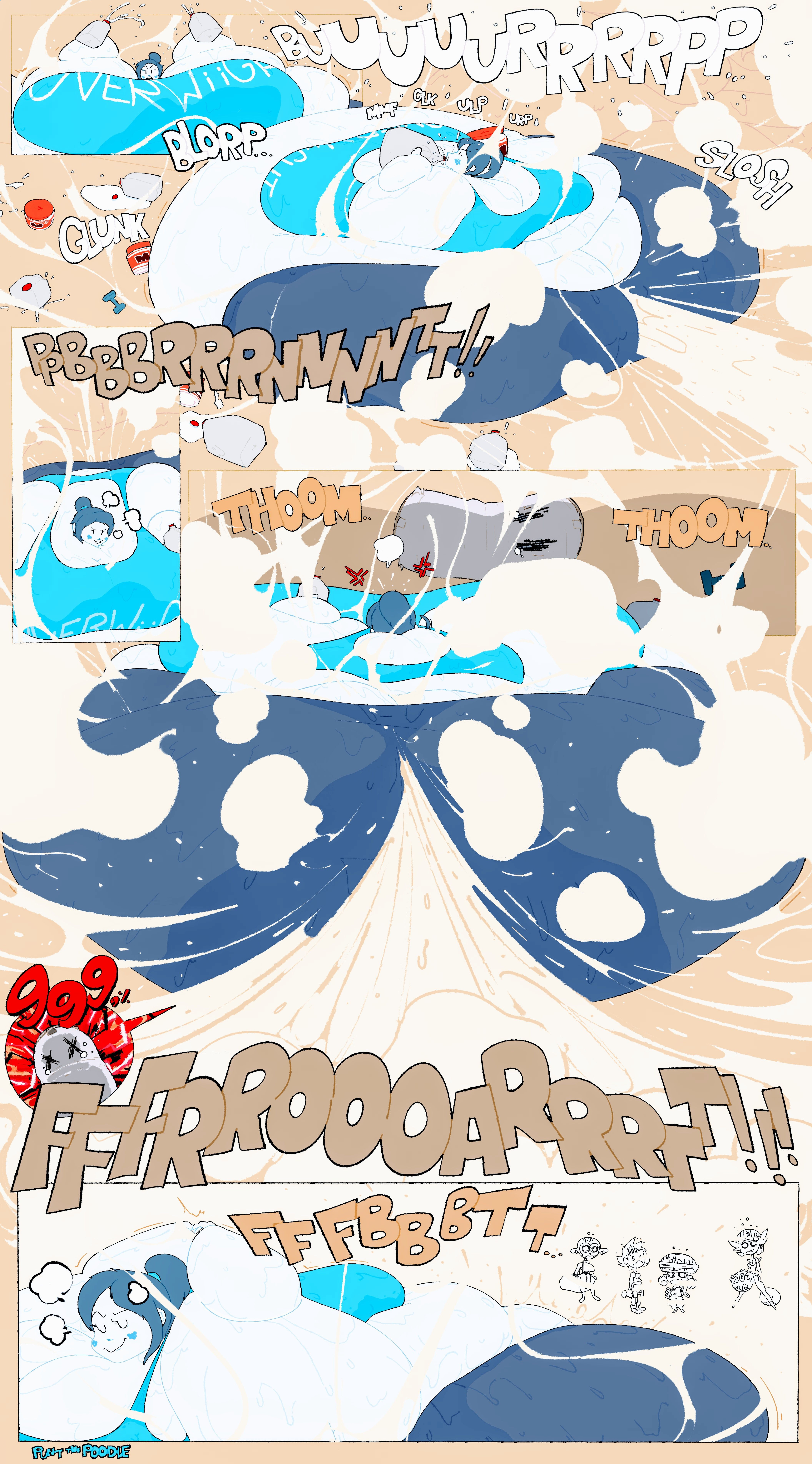 1girls, 4boys, ass cleavage, ass crack, bbw, blob, fart, fart cloud, fat fetish, giantess, hyper fart, immobile, puntthepoodle, ssbbw, swamp ass, ussbbw, weight gain, white skin, wii fit, wii fit trainer, wii fit trainer (female)