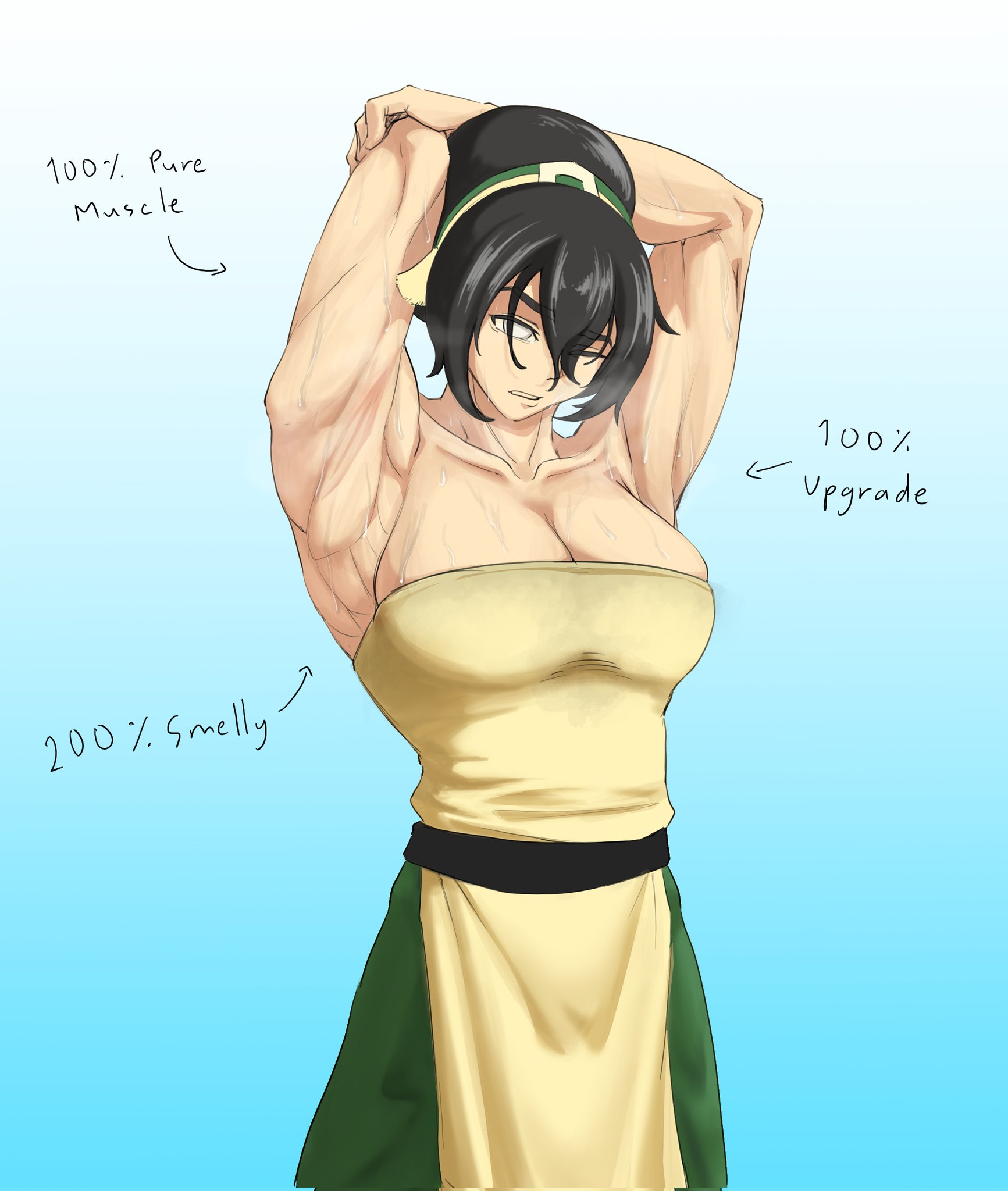 1girls, 2026, 2d, 2d (artwork), 2d artwork, abs, alan d greyson, armpit, armpit fetish, armpits, avatar the last airbender, big boobs, big breasts, black hair, black hair female, blind, blind female, boobs, breasts, female, female focus, female only, fit, fit female, huge breasts, large boobs, large breasts, light skin, light-skinned female, muscle, muscle mommy, muscles, muscular, muscular female, musk, nickelodeon, nicktoons, sketch, smell, smelly, smelly armpits, solo, solo female, solo focus, the legend of aang, thick thighs, thighs, toned, toned female, toph bei fong