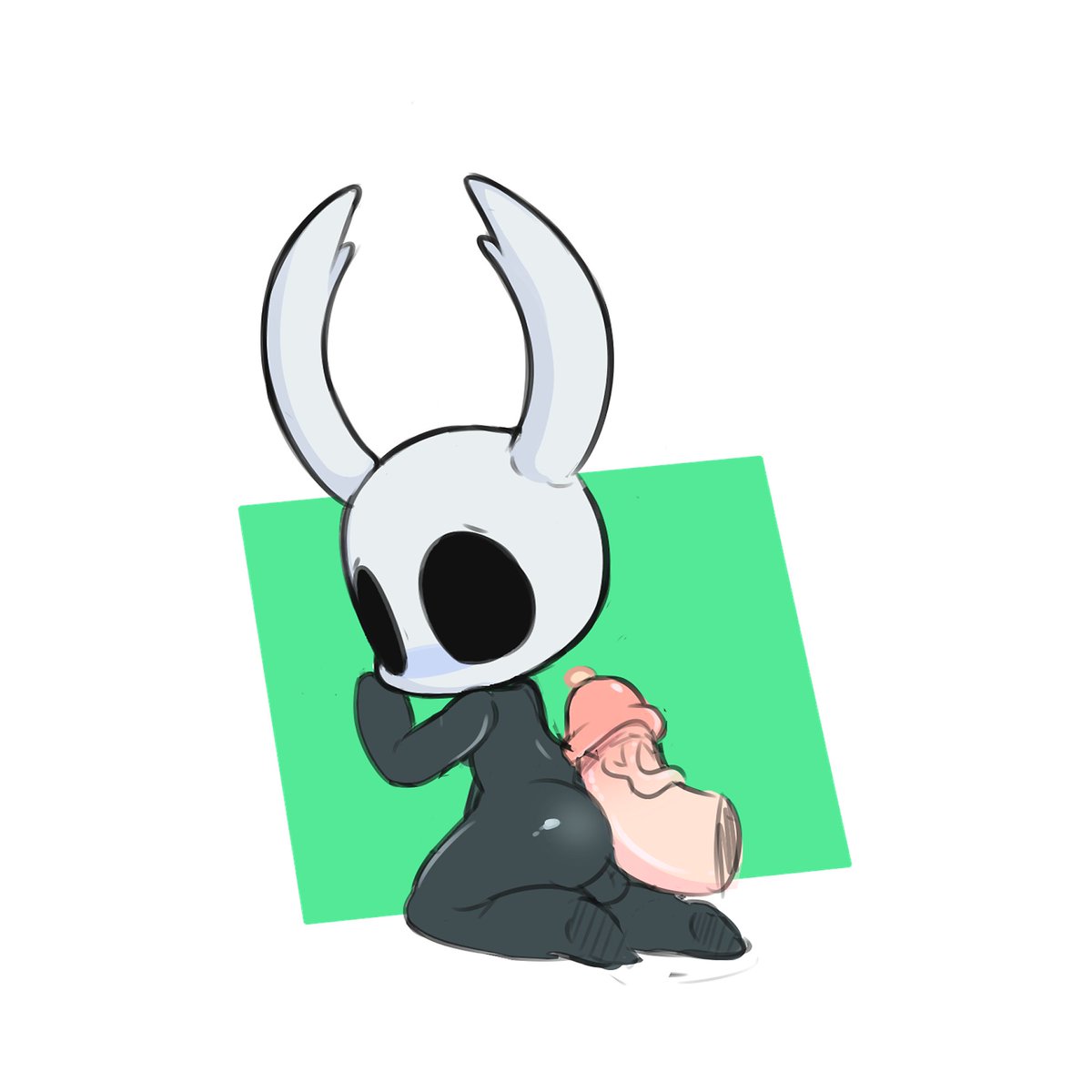 1:1 2019 anthro arthropod ass backsack balls black_skin bodily_fluids bubble_butt ciavs disembodied_penis duo genital_fluids hi_res hollow_knight hollow_knight_x_humans hot_dogging human insects looking_back male male/male mammal penis precum protagonist_(hollow_knight) simple_background solo_focus vessel_(species) video_games