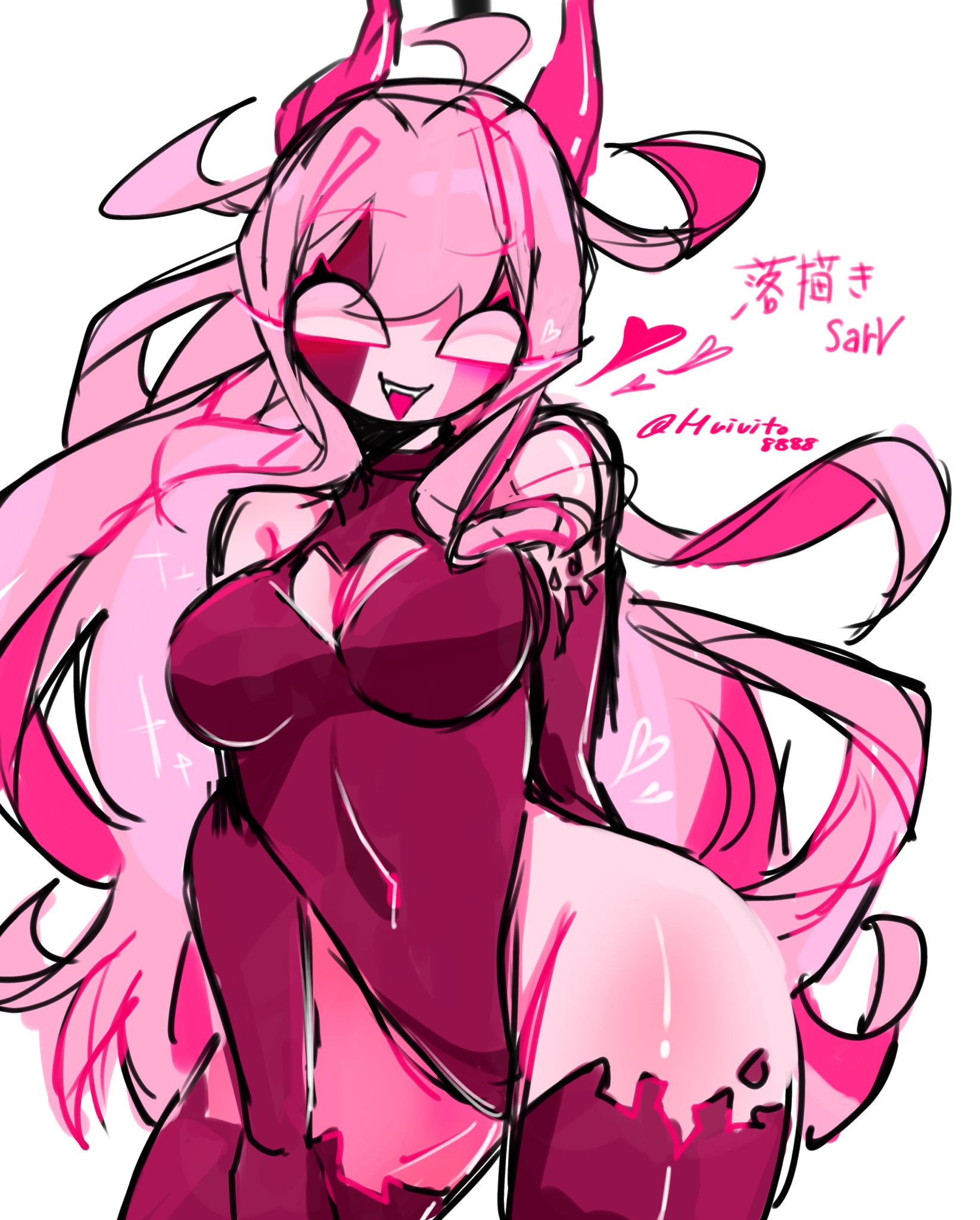 1girls, breasts, female, female only, friday night funkin, friday night funkin mod, hiuito8888, sarvente, sarvente (demon form), sarvente (dokki.doodlez), sarvente (fnf mod), sarvente (friday night funkin), tagme, thighhighs, thighs