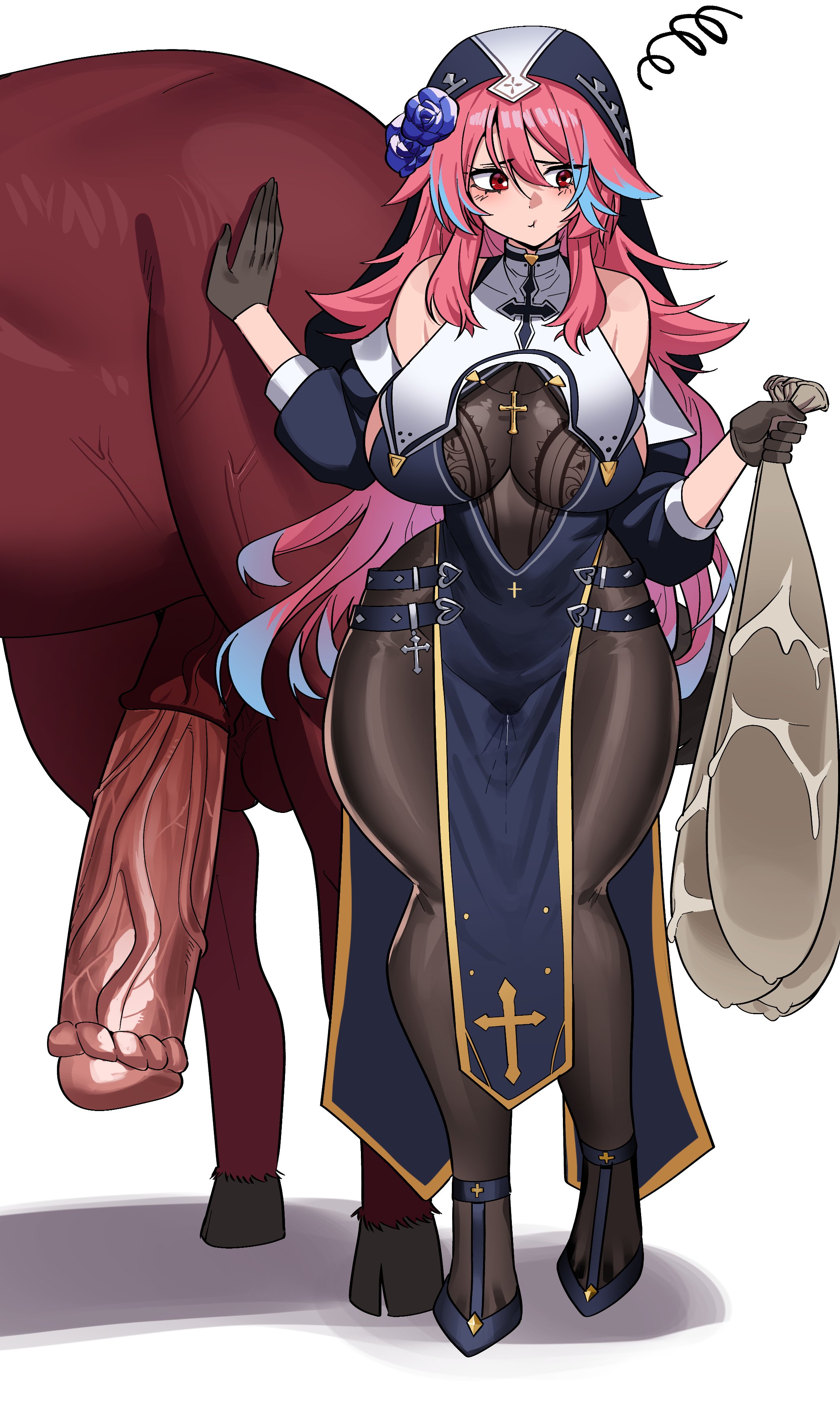 1animal, 1boy, 1girls, 1horse, 2026, 2d, 2d (artwork), 2d artwork, after orgasm, animal genitalia, animal penis, balls, ballsack, big breasts, big cock, big hips, big penis, big thighs, breasts, character request, child bearing hips, clothed, clothed female, clothed female nude male, clothing, condom, condom balloon, condom filling, cum, curvaceous, curvaceous female, curvaceous figure, curvy, curvy body, curvy female, curvy figure, curvy hips, equid, equine, equine genitalia, equine penis, female focus, feral, feral on female, feral on human, gamjasssak, genital fluids, genitals, gigantic cock, gigantic penis, hi res, highres, horse, horse penis, horseballs, horsecock, hourglass figure, huge breasts, huge cock, huge hips, large breasts, large cock, large hips, large penis, large thighs, light skin, light-skinned female, long hair, male, male/female, orgasm, pantyhose, pink hair, red eyes, sideboob, slim, slim waist, straight hair, testicles, thick, thick hips, thick legs, thick penis, thick thighs, thighs, vein, veins, veiny, veiny penis, voluptuous, voluptuous female, waist, year of the horse, zoophilia