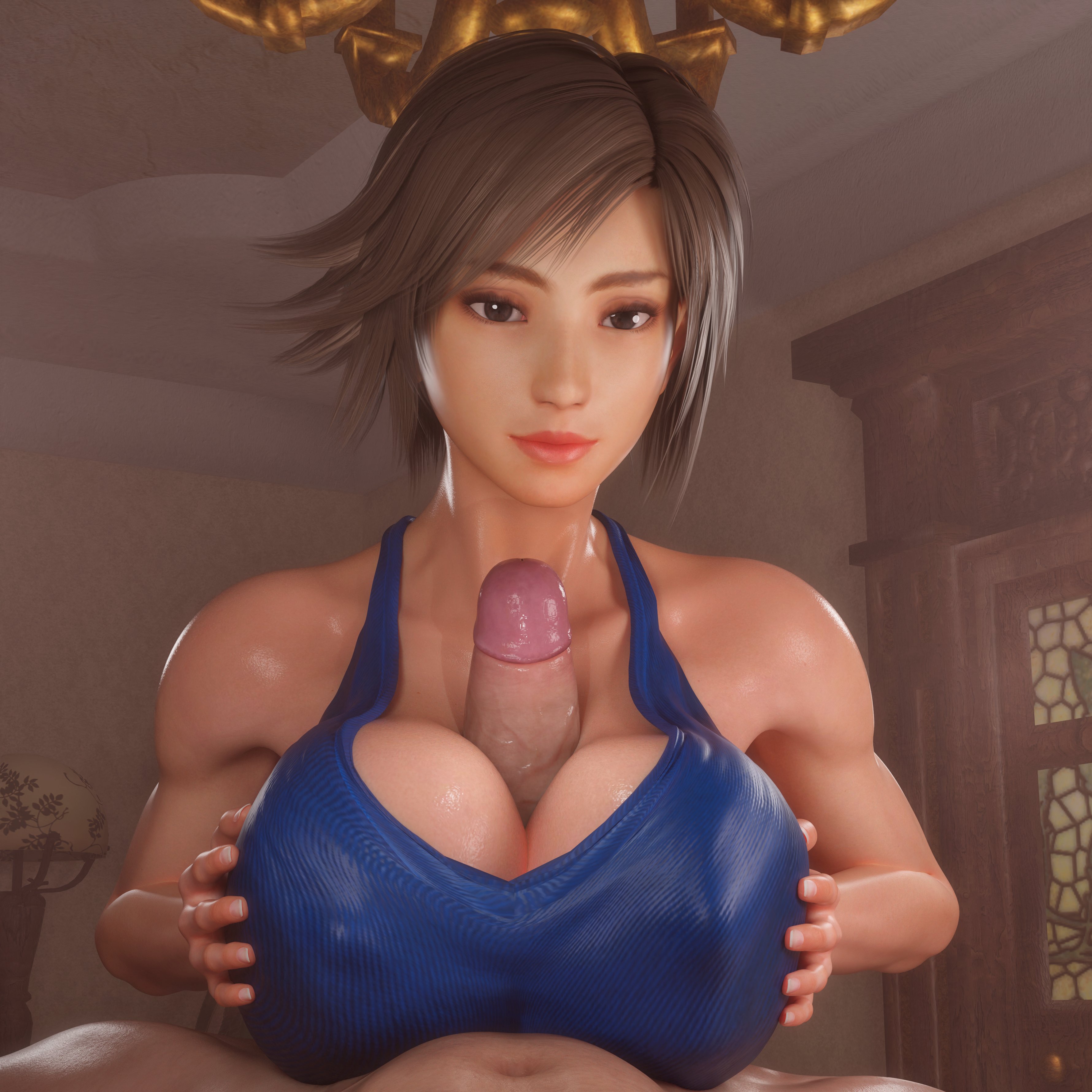 1boy, 1boy1girl, 1girls, 3d, ass, bandai namco, between breasts, big ass, big breasts, boobjob, breasts, curvaceous, curvy, curvy figure, den549, female, hips, hourglass figure, kazama asuka, light skin, light-skinned female, light-skinned male, male, male/female, mature, mature female, mature male, namco, namco bandai, outercourse, paizuri, slim waist, straight, tekken, thick, thick hips, thick legs, thick thighs, thighs, titjob, voluptuous, waist, wide hips