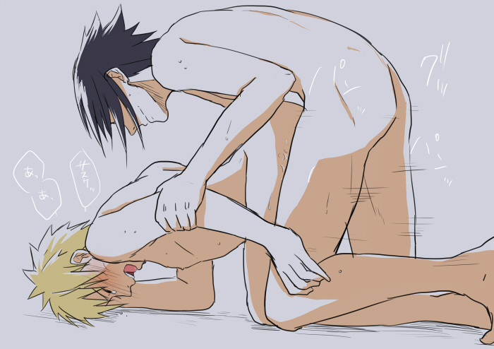 2boys, anal, anal penetration, anal sex, artist request, ass, bent over, black hair, blonde hair, blush, closed eyes, doggy style, from behind, from behind position, gay, grabbing, grabbing from behind, legs, male, male only, male penetrating, male/male, naked, naruto, naruto (series), naruto shippuden, nude, orgasm, orgasm face, penetration, sasuke uchiha, sex, smile, tagme, tears, uncensored, uzumaki naruto, whisker markings, whiskers, yaoi, yellow hair