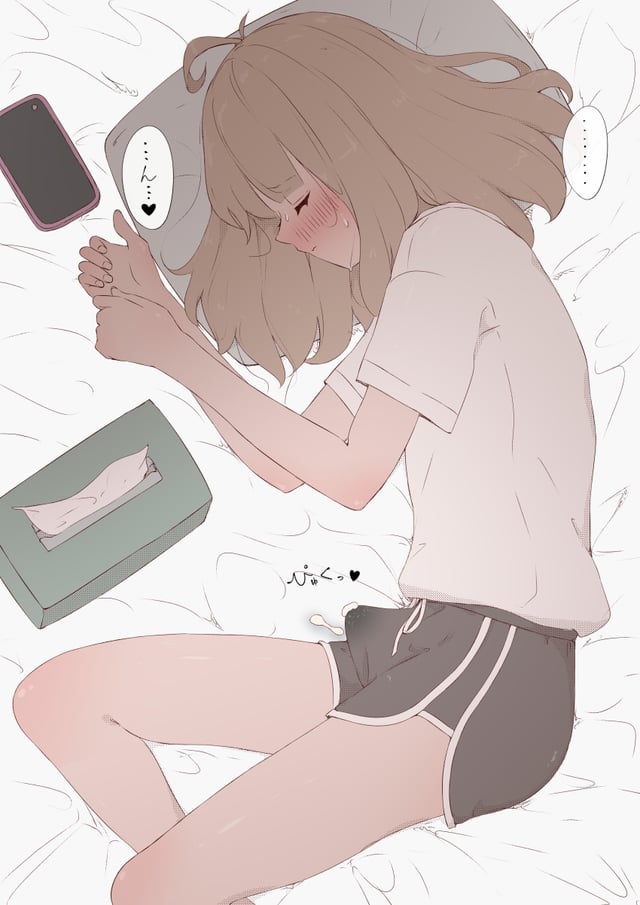 1boy, artist request, blush, cum, cum drip, cute, femboy, long hair, masturbation, original character, sleeping, solo, solo femboy, tagme, wet clothing
