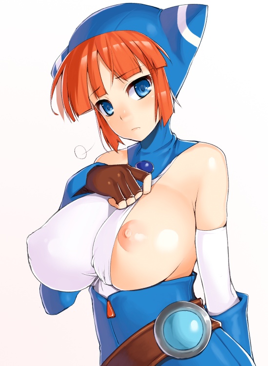 1girls breast_slip breasts breath_of_fire breath_of_fire:_dragon_quarter breath_of_fire_v cat_hood cathood clothing female hood huge_breasts large_breasts lin_(breath_of_fire) nagase_haruhito nipples one_breast_out solo