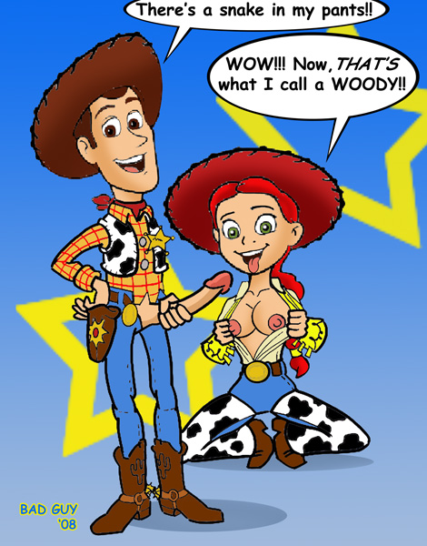 2008 bad_guy disney jessie_(toy_story) lowres nipples penis pixar red_hair toy_story toy_story_2 undressing woody_pride