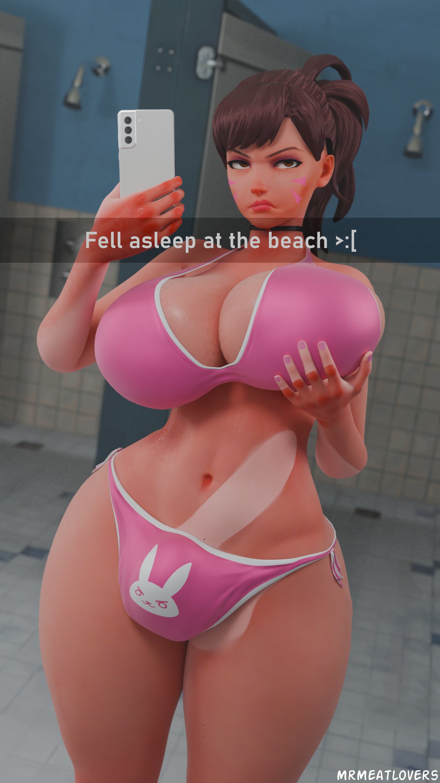 1futa, 3d, 3d (artwork), asian, asian futa, asian futanari, big boobs, big breasts, blizzard entertainment, boobs, breasts, bulge, bulge through clothing, bulge under clothes, d.va, futa only, futanari, hana song, hung, hung futa, hung futanari, korean, korean futa, korean futanari, large boobs, large breasts, light skin, light-skinned female, mrmeatlovers, overwatch, overwatch 2, scrag boy (model), scrag d.va, solo, solo focus, solo futa, solo futanari, sunburn, tanned, tanned female, tanned skin