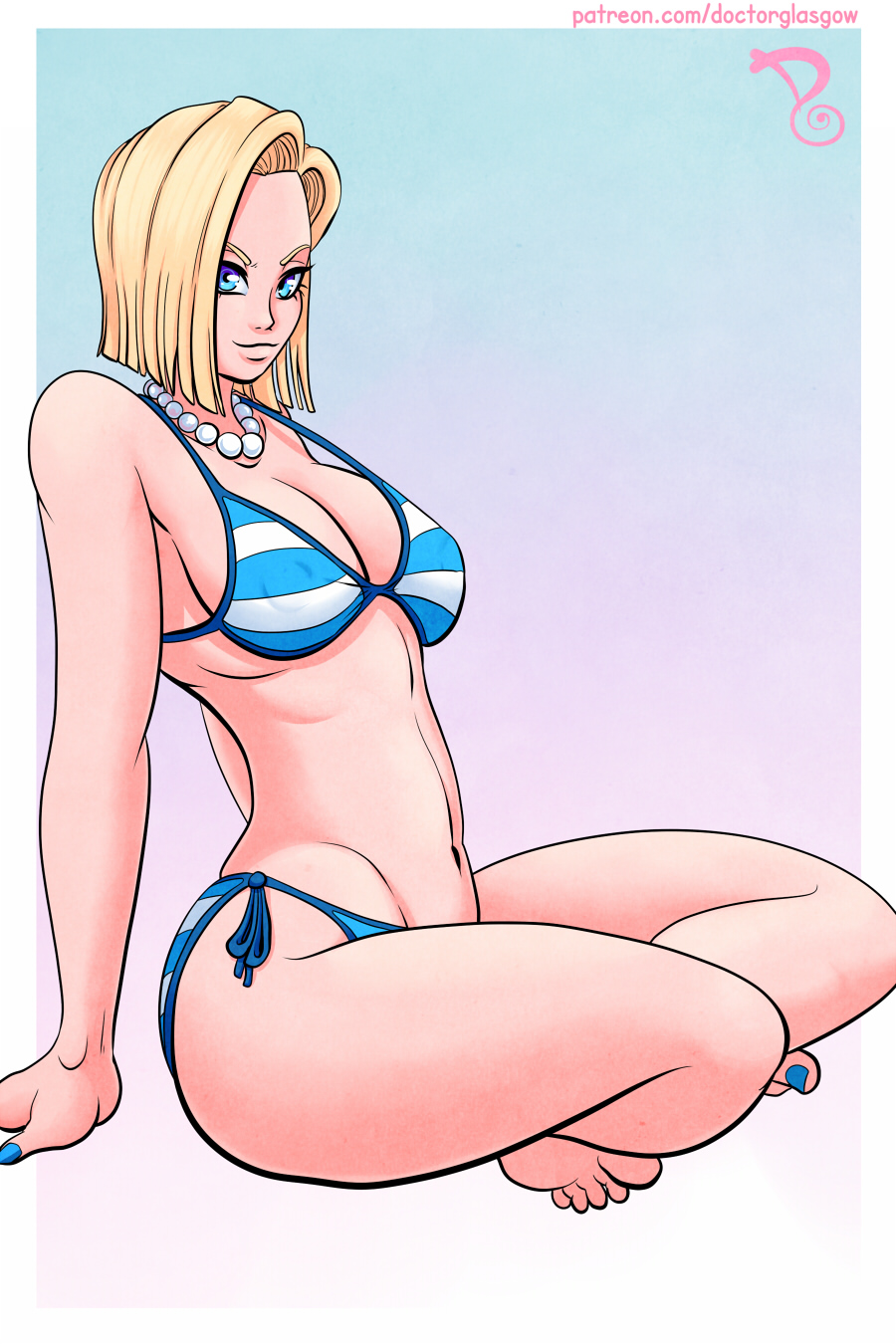 1girls, android 18, ass, big breasts, blonde hair, blue eyes, breasts, cameltoe, cleavage, curvy, doctorglasgow, dragon ball, erect nipples, female, huge areolae, huge ass, nipples, puffy nipples, pussy, short hair, thick lips, voluptuous, wide hips