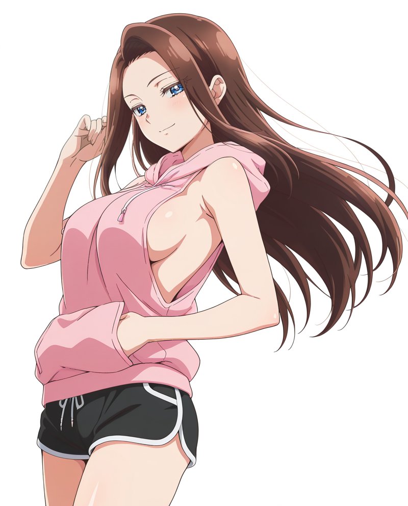 ai generated, amane kei, blue eyes, brown hair, otaku ni yasashii gal wa inai!?, tagme