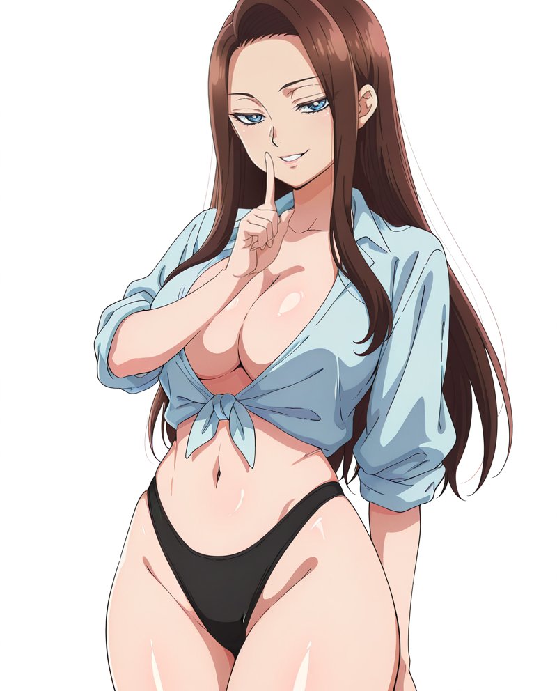 ai generated, amane kei, bikini, blue eyes, brown hair, otaku ni yasashii gal wa inai!?