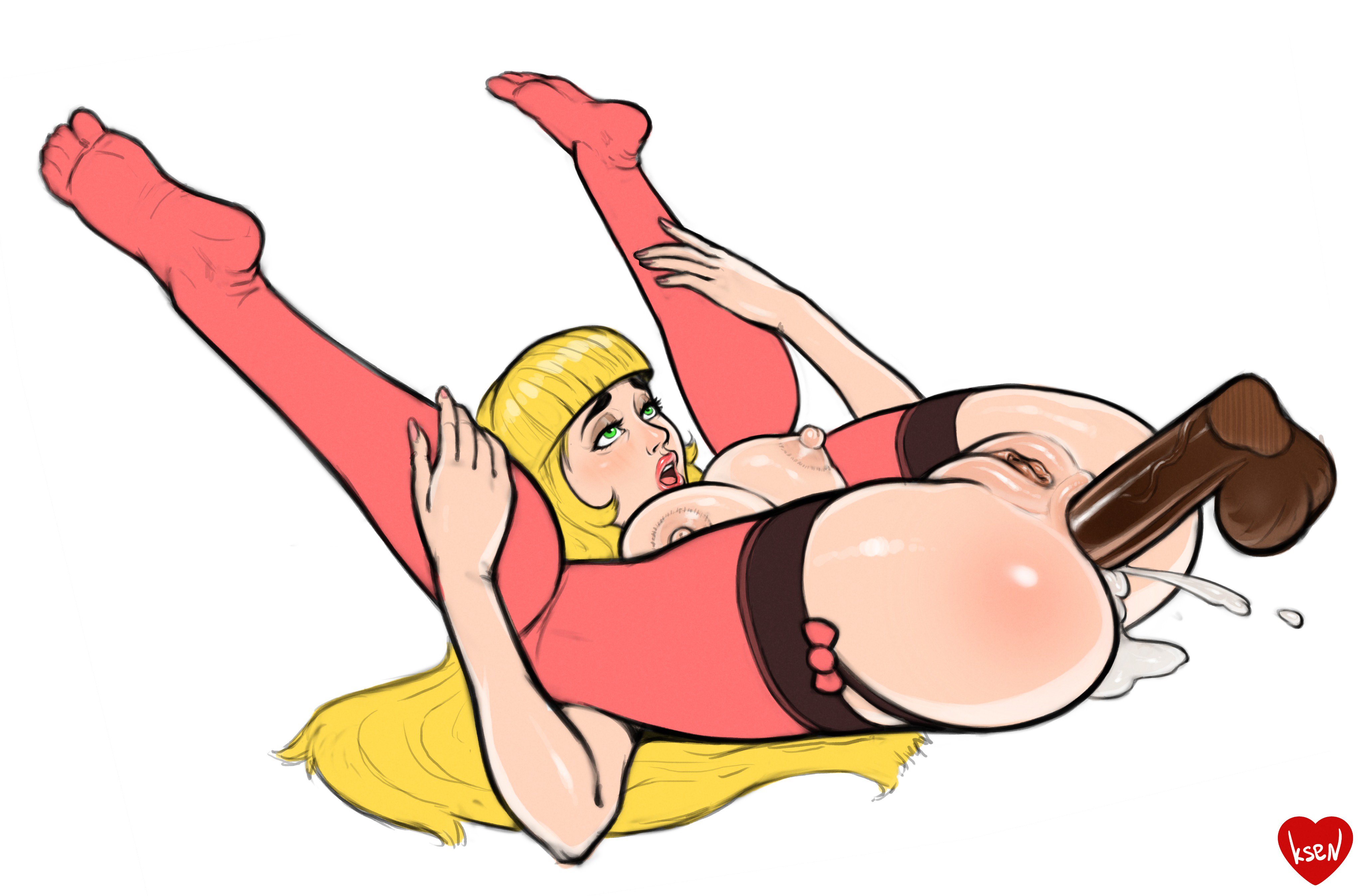 anal, ass, barefoot, blonde hair, dark skin, dark-skinned male, disembodied penis, feet, female, high resolution, interracial, ksen, male, nude, penis, pussy, sex, simple background, sketch, spread legs, very high resolution, white background