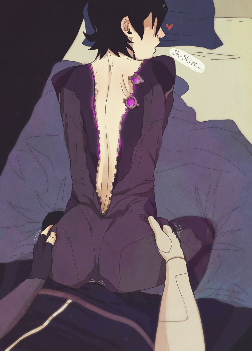 2boys, ass, ass grab, bent over, bodysuit, groping, keith kogane, male, mightynyunyi, multiple boys, multiple males, sexually suggestive, shy, submissive, submissive male, takashi shirogane, voltron, voltron: legendary defender, yaoi