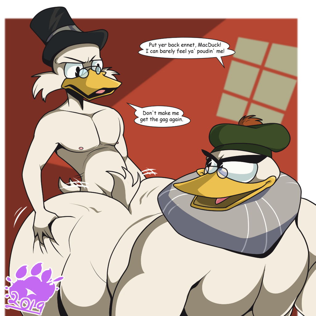 10s 1:1 2019 anal anal_sex anatid anseriform anthro ass avian beard bird clothing disney ducktales ducktales_(2017) eyewear facial_hair feathers flintheart_glomgold gay glasses hat headgear headwear male male/male male_only male_penetrating nude open_mouth penetration scrooge_mcduck size_difference slightly_chubby small_dom_big_sub smile the_purple_wolf_guy top_hat yaoi