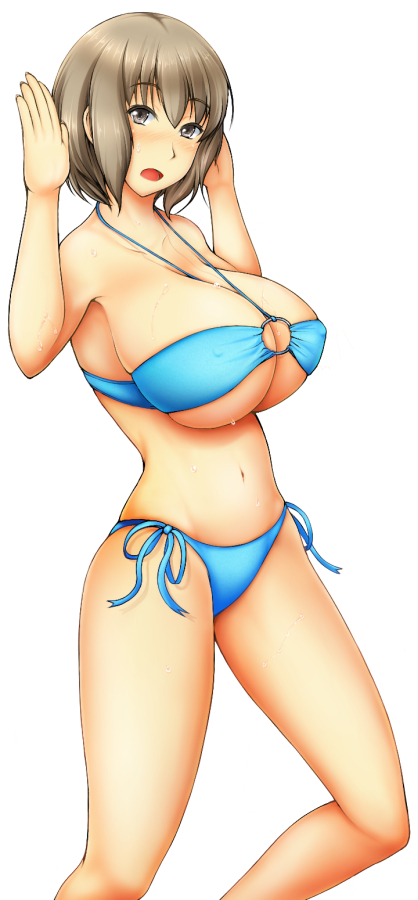 big_breasts bol_(artist) clothed_female devil_survivor_2 female female_focus female_only io_nitta large_breasts o-ring_bikini o-ring_top shin_megami_tensei solo solo_female solo_focus swimsuit