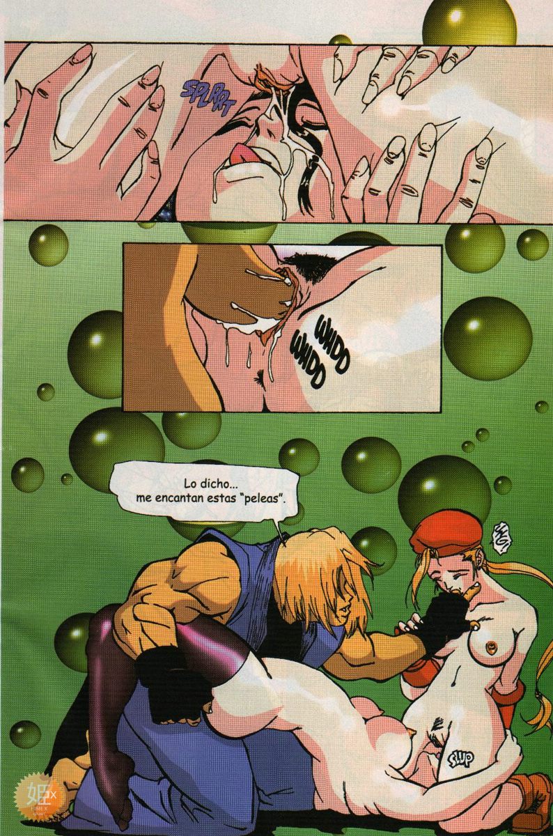 1boy 2girls anus balrog barefoot blonde_hair breasts cammy_white capcom chun-li clothed_male_nude_female clothed_male_nude_male cmnf color comic cum_in_pussy cumdrip cunnilingus doujin doujinshi ejaculation female female_pubic_hair finger_in_mouth fingerless_gloves gloves hat human karate_gi ken_masters long_hair m_bison male muscles muscular muscular_male oral oral_sex penetration penis pubic_hair pussy rose_(street_fighter) ryu_(street_fighter) sagat sakura_kasugano sex spanish_text straight_hair street_fighter testicles thighhighs threesome translated twin_braids uncensored vaginal_penetration vega_(street_fighter)