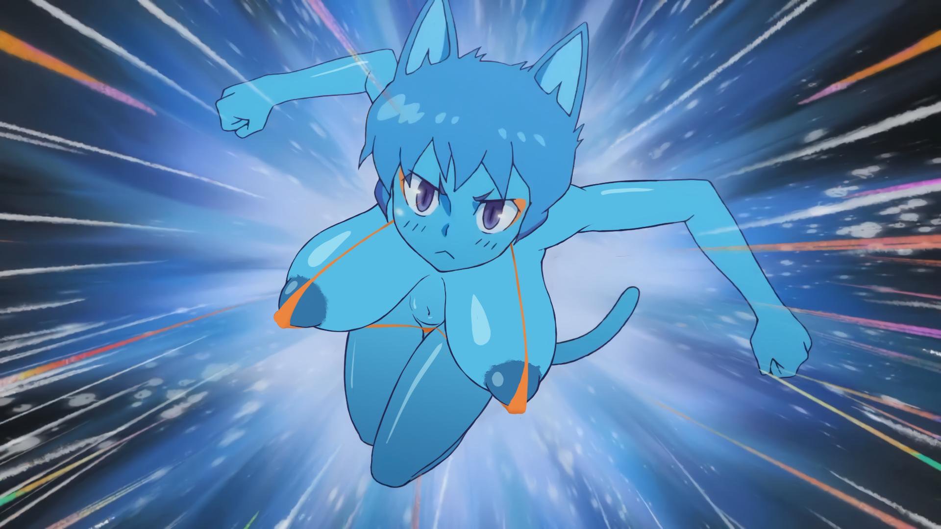 1girls, 2d, accurate art style, anthro, breasts, cat ears, edit, female, furry, long breasts, monkeyman (artist), nicole watterson, nicole watterson (anime), sagging breasts, screenshot, screenshot edit, sling bikini, the amazing world of gumball, the amazing world of gumball (anime)