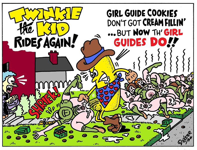 comedy dexter_cockburn female girl_guides male mascot penis rape twinkie_the_kid