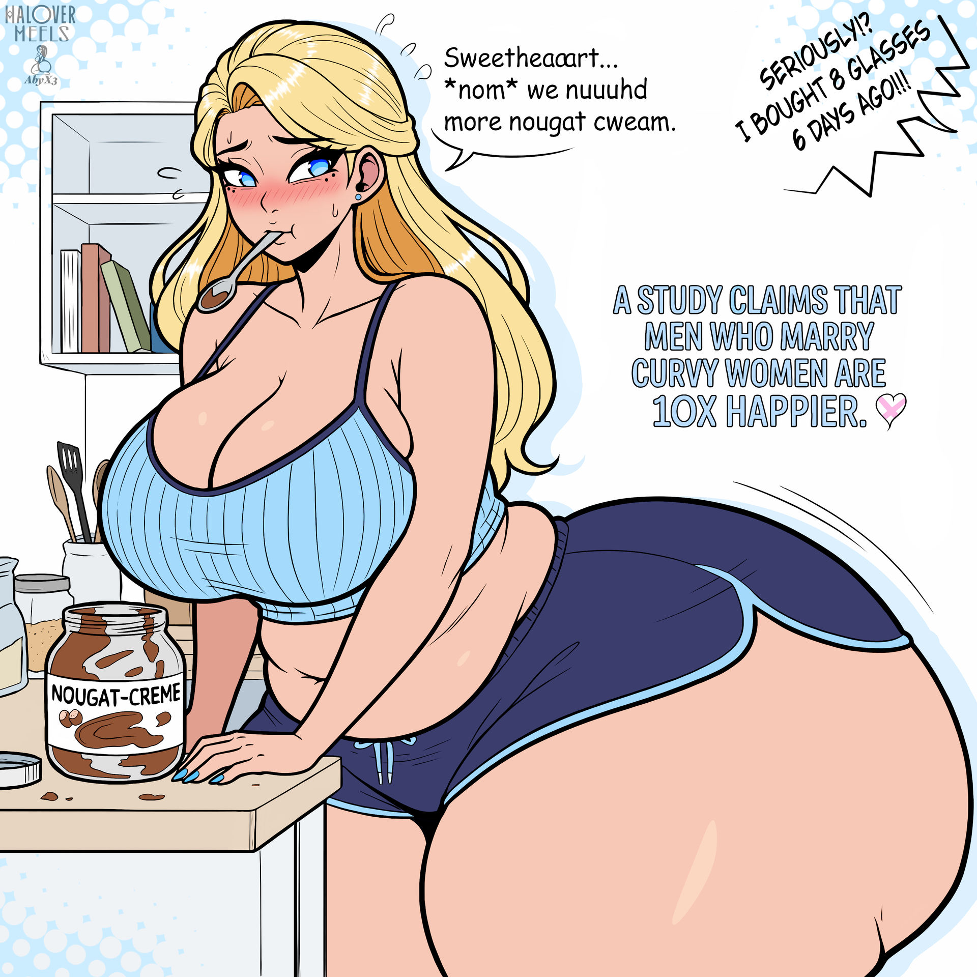 1girls, abyx3, ass bigger than head, ass body, ass hanging out, ass hanging out of shorts, big ass, big breasts, big thighs, booty shorts, breasts, breasts bigger than head, curvaceous, curvy, curvy figure, dat ass, digital media (artwork), dumptruck ass, dumptruck butt, enormous ass, enormous thighs, fat ass, female, gigantic breasts, gigantic thighs, ginormous ass, halo over heels, hips, hourglass figure, huge ass, huge breasts, huge thighs, humongous ass, hyper ass, hyper thighs, large ass, large breasts, large thighs, legs, light skin, light-skinned female, lyara-nyelle voss, massive ass, massive thighs, mature, mature female, original character, pawg, short shorts, shorts, thick, thick ass, thick hips, thick legs, thick thighs, thighs, thighs bigger than head, voluptuous, waist, wide ass, wide hips, wide thighs